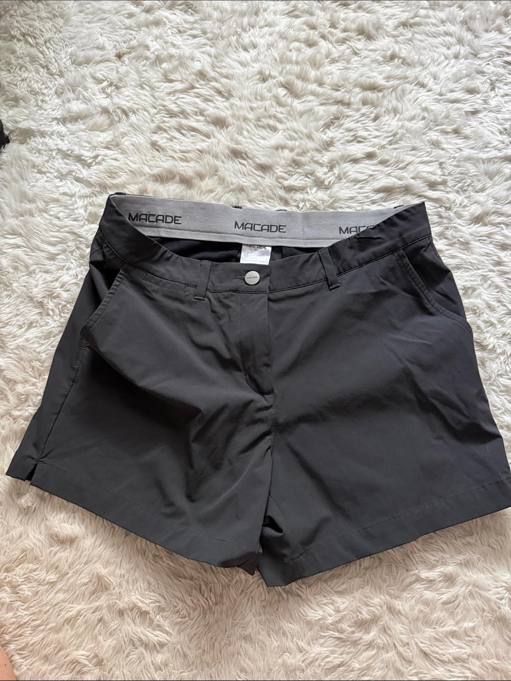 Macade Black High-Waist Performance Shorts for Women